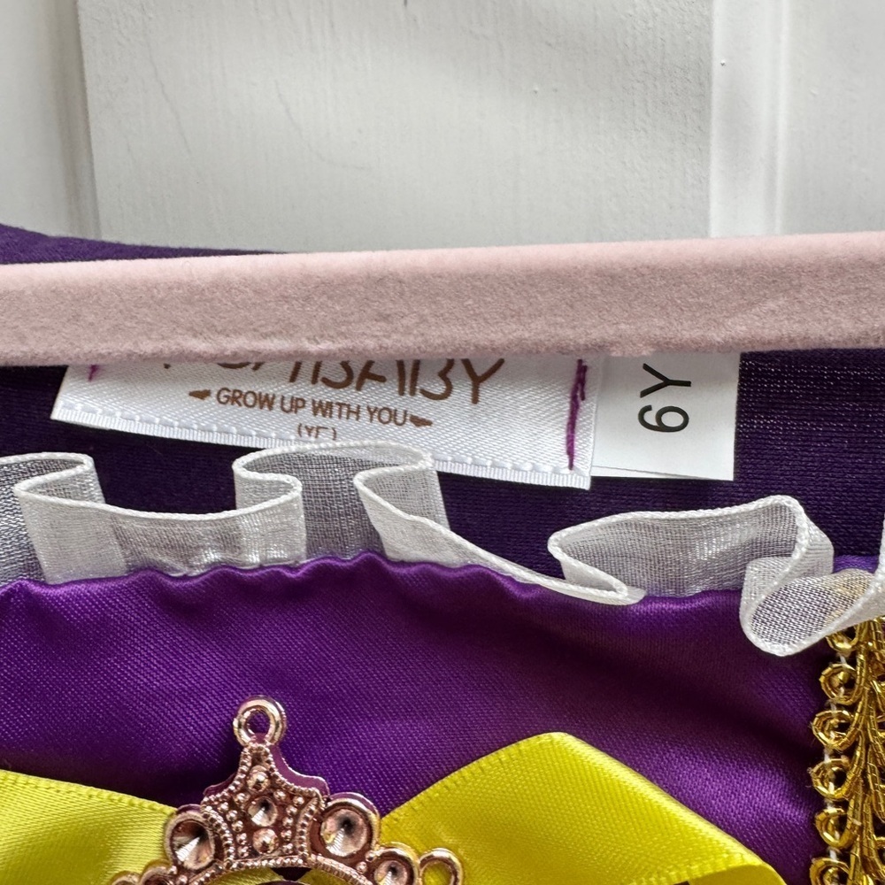 NWOT Disney Rapunzel Inspired Toddler Girls Size 6 Dress Up Play Princess Dress - Picture 6 of 7